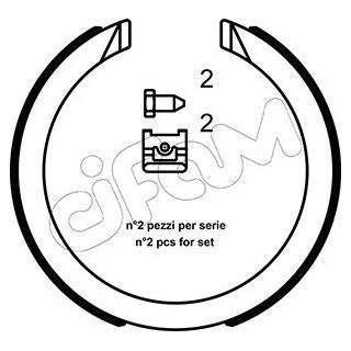 Stabdžių trinkelių komplektas, stovėjimo stabdis CIFAM 153-491K