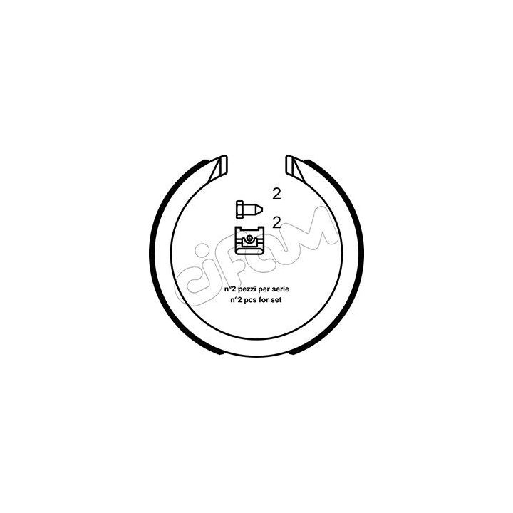 Stabdžių trinkelių komplektas, stovėjimo stabdis CIFAM 153-491K