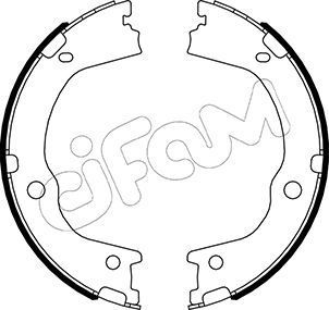 Stabdžių trinkelių komplektas, stovėjimo stabdis CIFAM 153-498