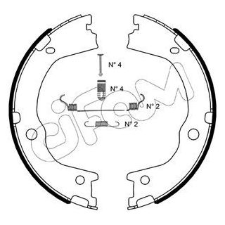 Stabdžių trinkelių komplektas, stovėjimo stabdis CIFAM 153-498K
