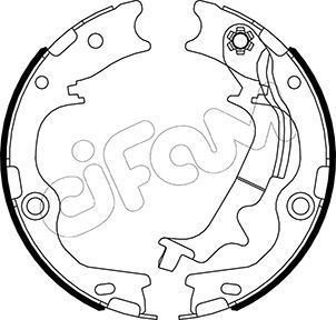 Stabdžių trinkelių komplektas, stovėjimo stabdis CIFAM 153-502