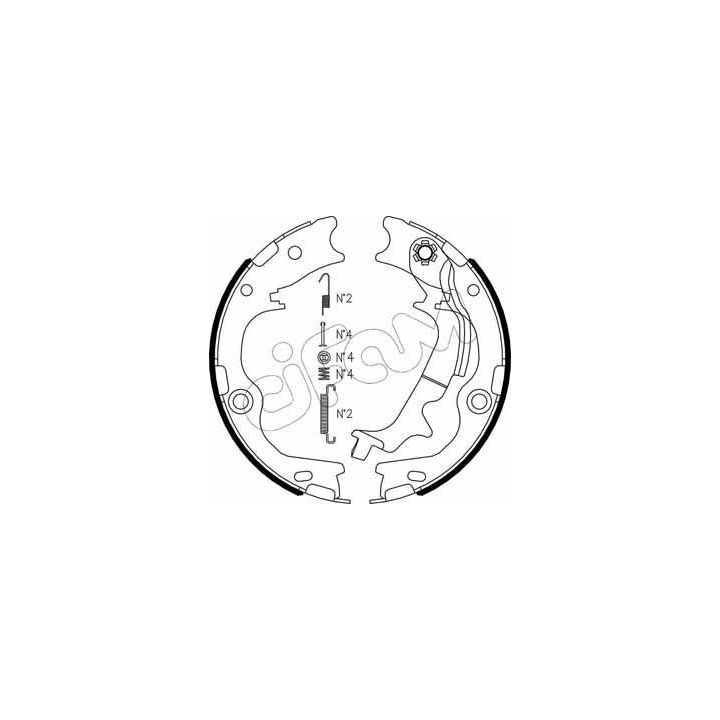 Stabdžių trinkelių komplektas, stovėjimo stabdis CIFAM 153-502K