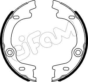 Stabdžių trinkelių komplektas, stovėjimo stabdis CIFAM 153-505
