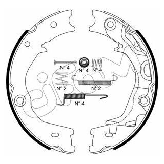 Stabdžių trinkelių komplektas, stovėjimo stabdis CIFAM 153-586K