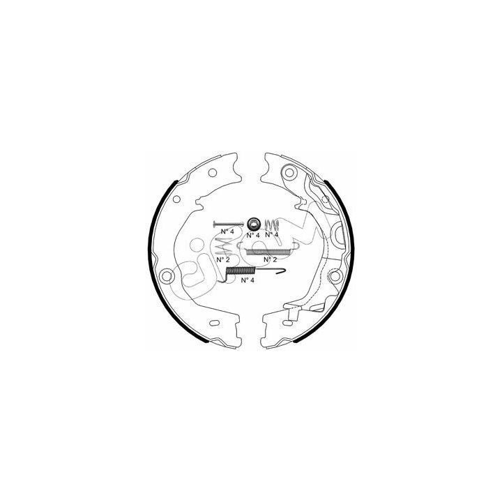 Stabdžių trinkelių komplektas, stovėjimo stabdis CIFAM 153-586K