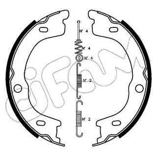 Stabdžių trinkelių komplektas, stovėjimo stabdis CIFAM 153-740K