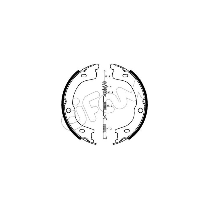 Stabdžių trinkelių komplektas, stovėjimo stabdis CIFAM 153-740K