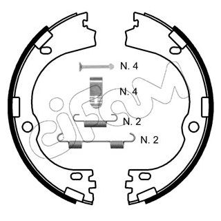 Stabdžių trinkelių komplektas, stovėjimo stabdis CIFAM 153-752K