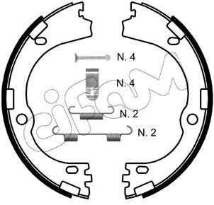 Stabdžių trinkelių komplektas, stovėjimo stabdis CIFAM 153-752K