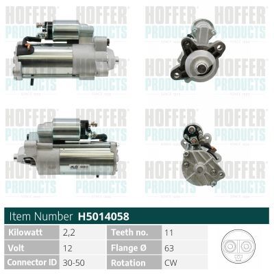 Starteris HOFFER H5014058