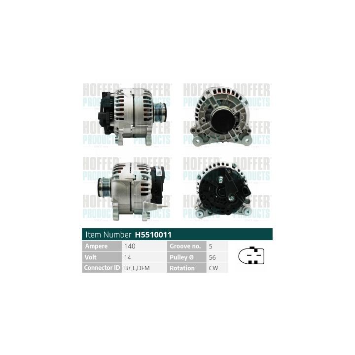 Kintamosios srovės generatorius HOFFER H5510011