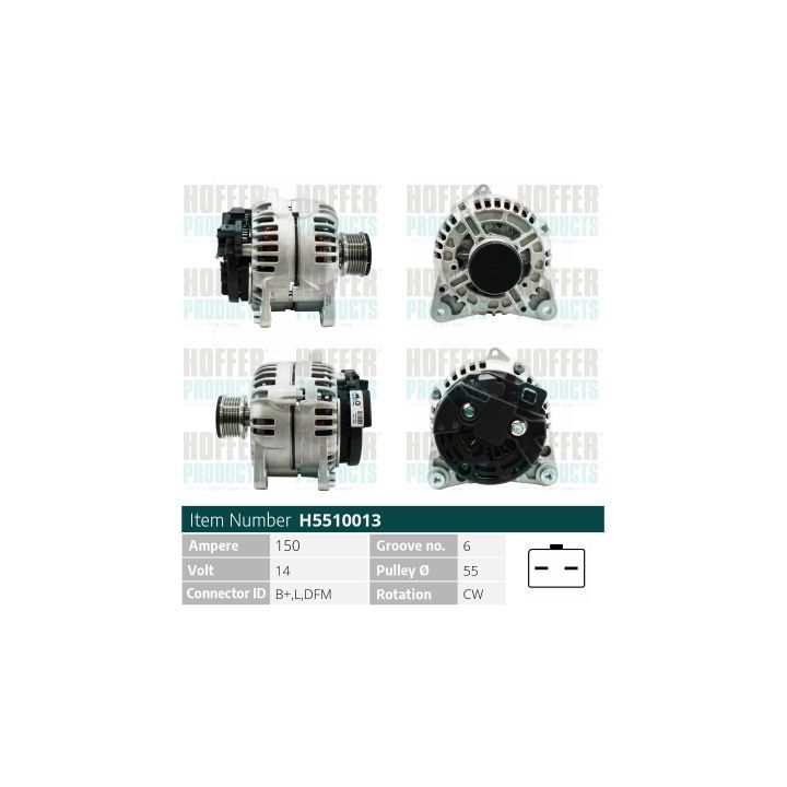 Kintamosios srovės generatorius HOFFER H5510013