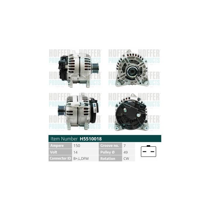 Kintamosios srovės generatorius HOFFER H5510018