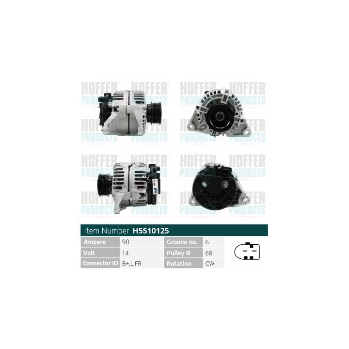 Kintamosios srovės generatorius HOFFER H5510125