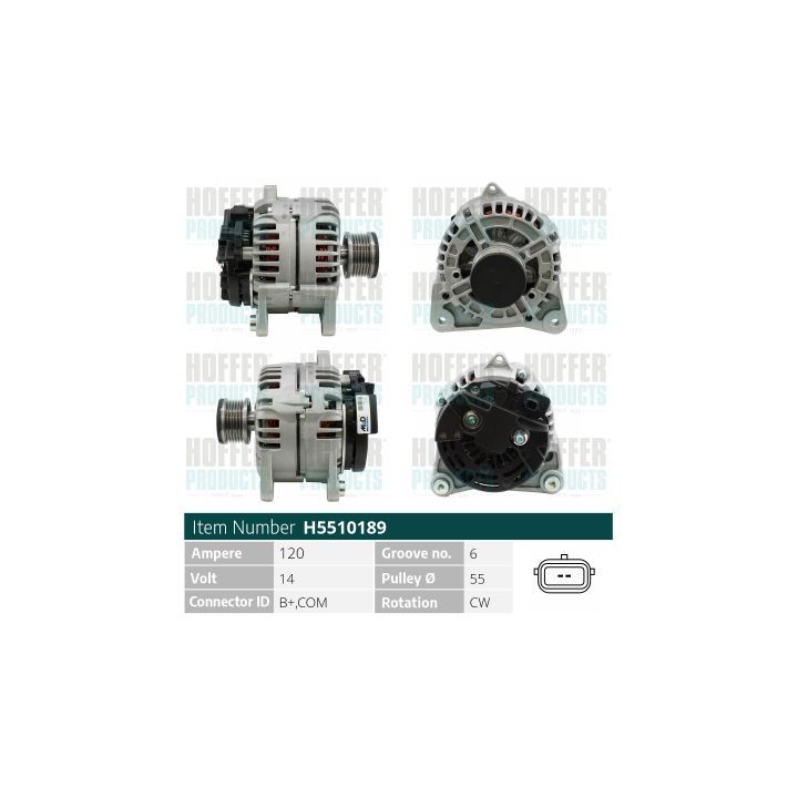 Kintamosios srovės generatorius HOFFER H5510189