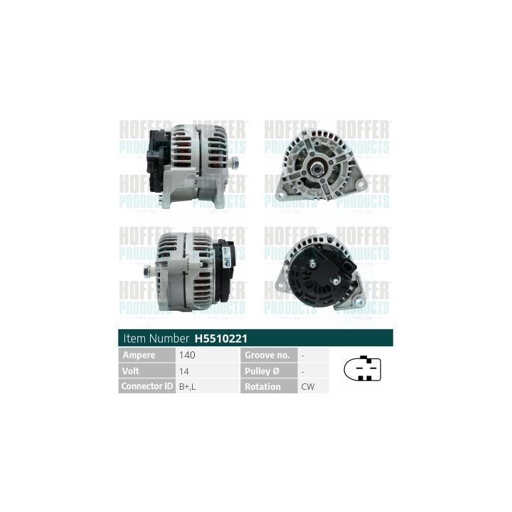 Kintamosios srovės generatorius HOFFER H5510221