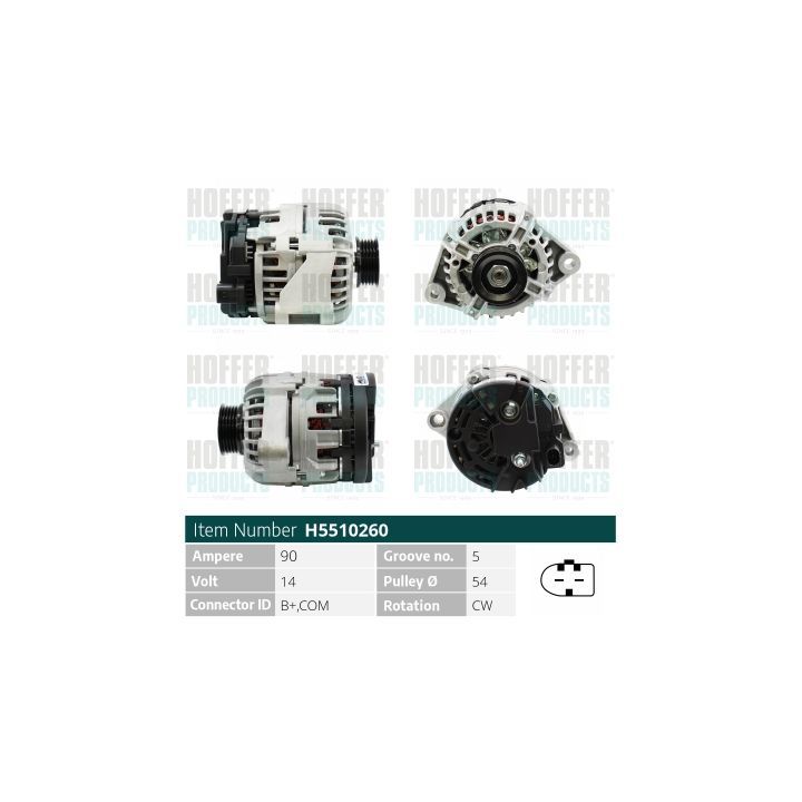 Kintamosios srovės generatorius HOFFER H5510260