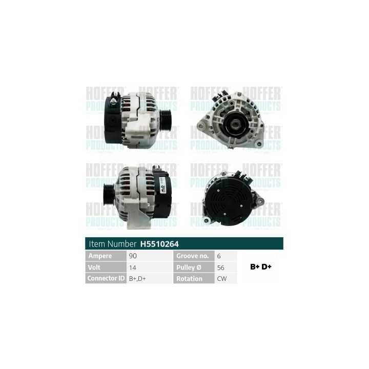 Kintamosios srovės generatorius HOFFER H5510264