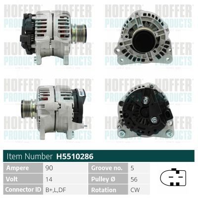Kintamosios srovės generatorius HOFFER H5510286