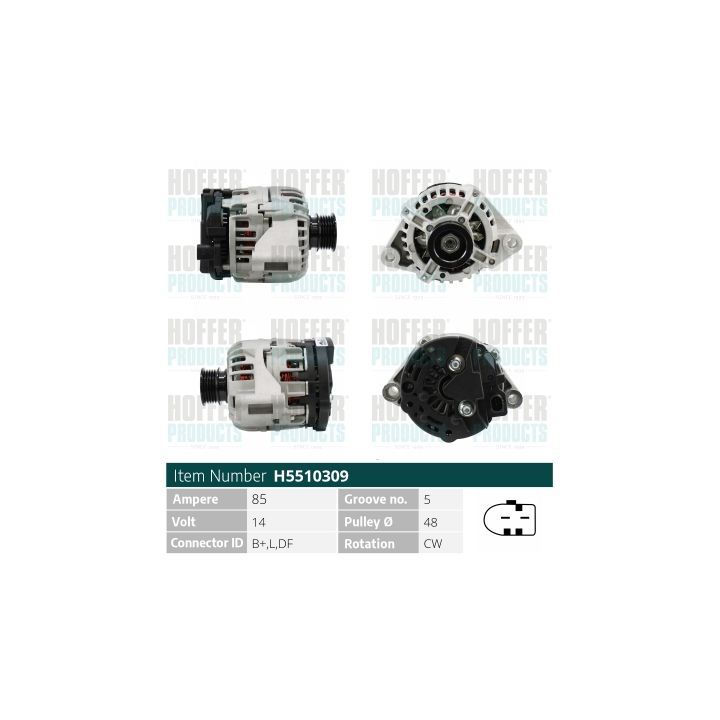 Kintamosios srovės generatorius HOFFER H5510309