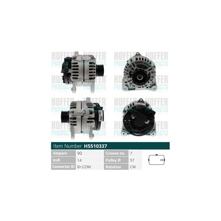 Kintamosios srovės generatorius HOFFER H5510337