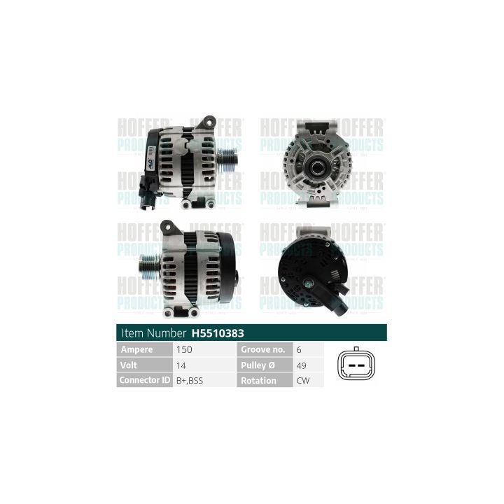 Kintamosios srovės generatorius HOFFER H5510383