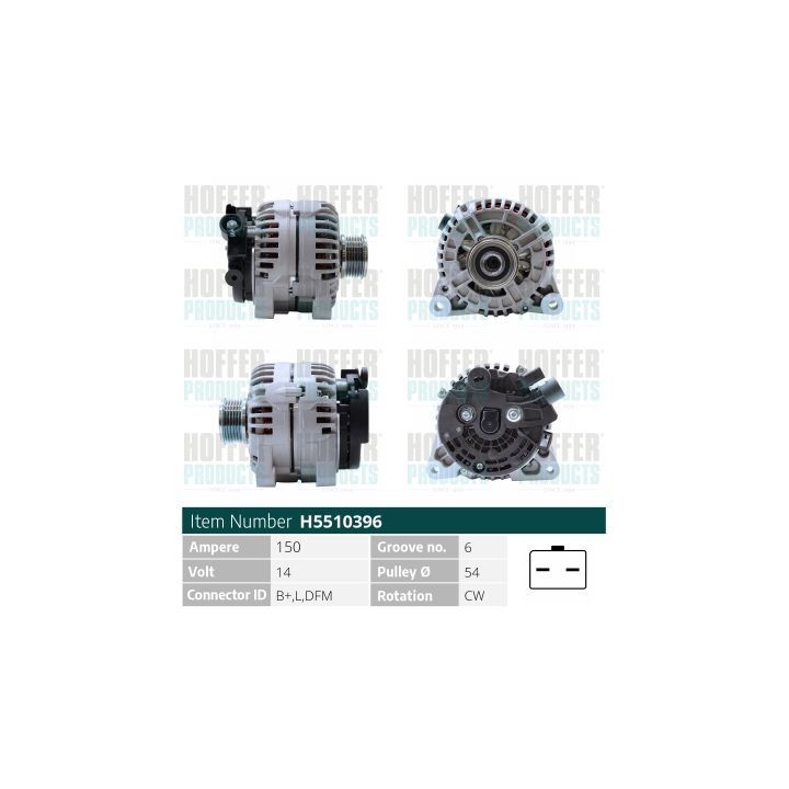Kintamosios srovės generatorius HOFFER H5510396