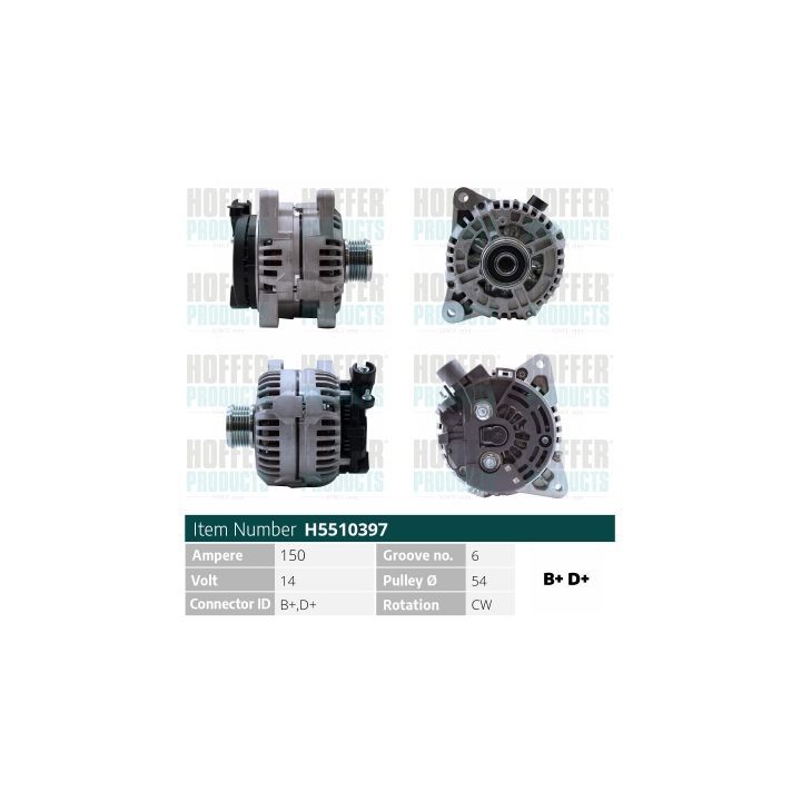 Kintamosios srovės generatorius HOFFER H5510397