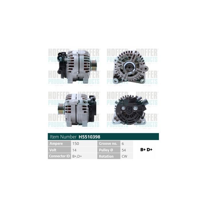 Kintamosios srovės generatorius HOFFER H5510398