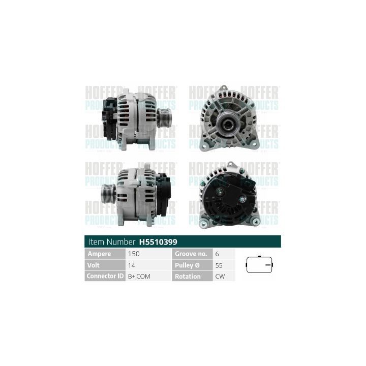 Kintamosios srovės generatorius HOFFER H5510399