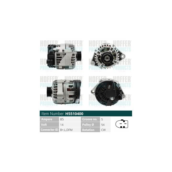 Kintamosios srovės generatorius HOFFER H5510400