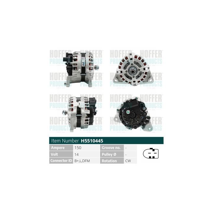 Kintamosios srovės generatorius HOFFER H5510445