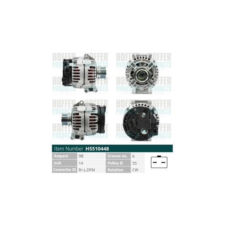 Kintamosios srovės generatorius HOFFER H5510448