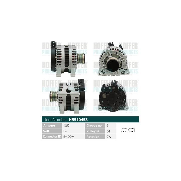 Kintamosios srovės generatorius HOFFER H5510453