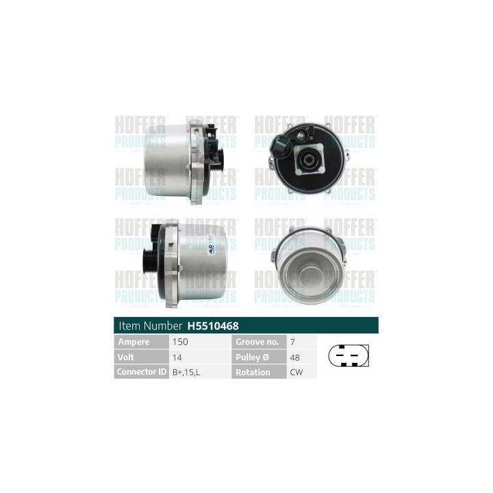 Kintamosios srovės generatorius HOFFER H5510468