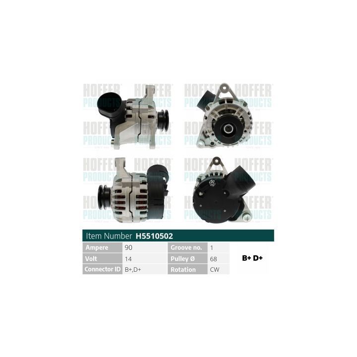 Kintamosios srovės generatorius HOFFER H5510502