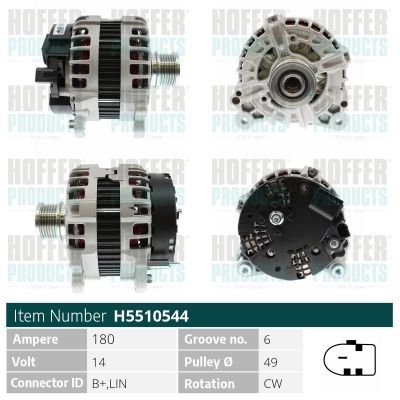 Kintamosios srovės generatorius HOFFER H5510544