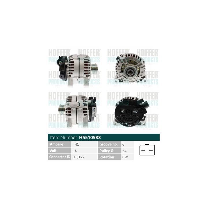 Kintamosios srovės generatorius HOFFER H5510583