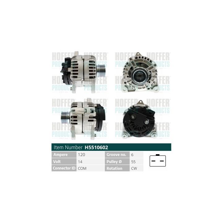 Kintamosios srovės generatorius HOFFER H5510602