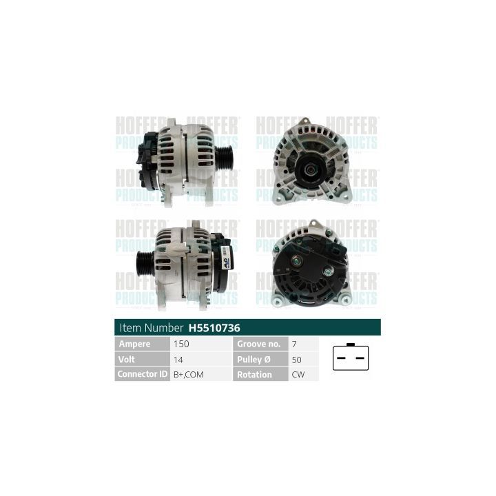 Kintamosios srovės generatorius HOFFER H5510736