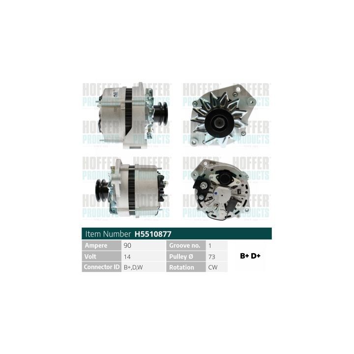 Kintamosios srovės generatorius HOFFER H5510877