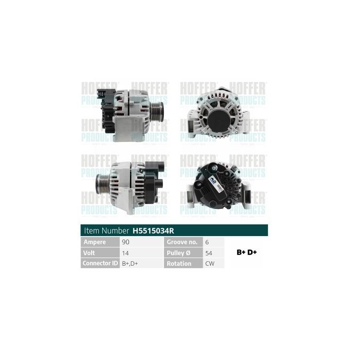 Kintamosios srovės generatorius HOFFER H5515034R