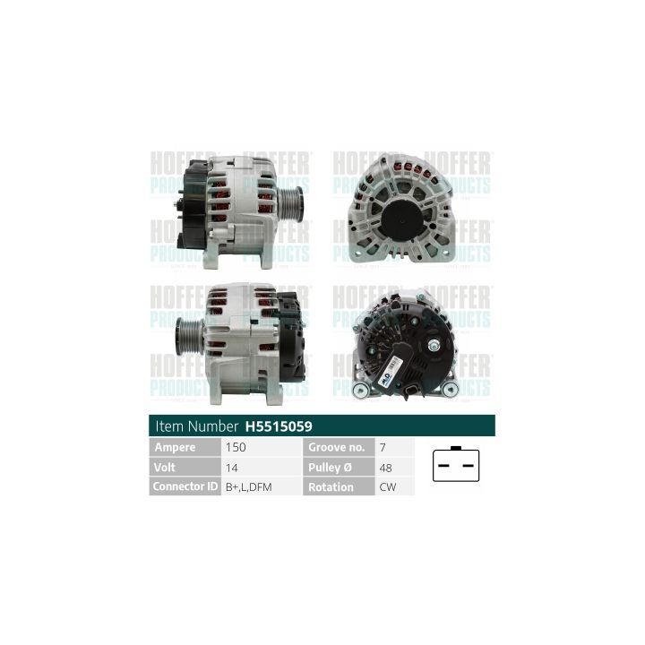 Kintamosios srovės generatorius HOFFER H5515059