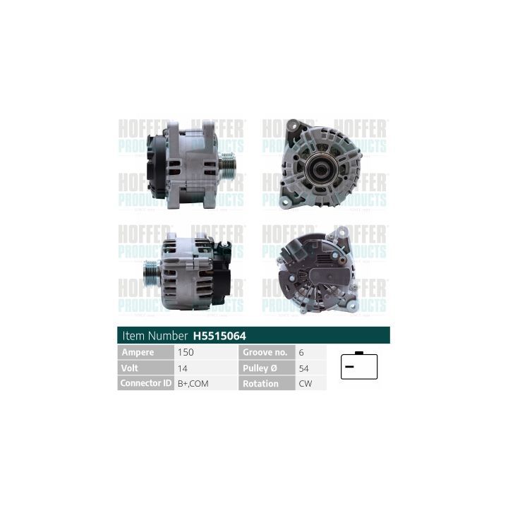 Kintamosios srovės generatorius HOFFER H5515064