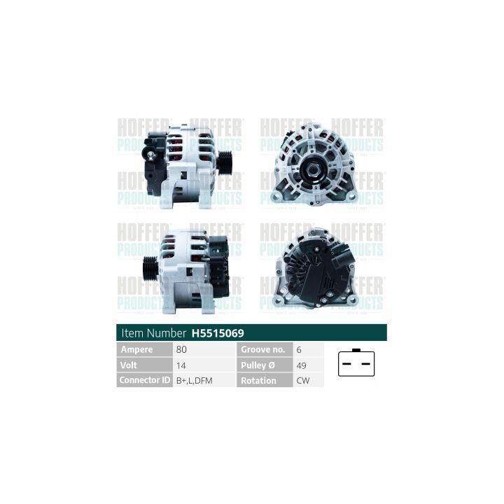 Kintamosios srovės generatorius HOFFER H5515069