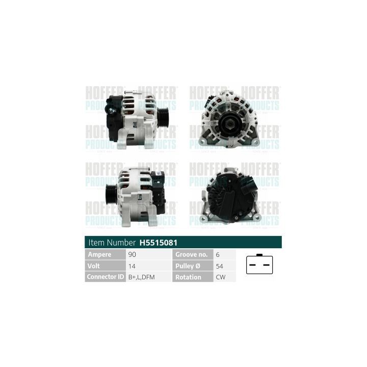 Kintamosios srovės generatorius HOFFER H5515081