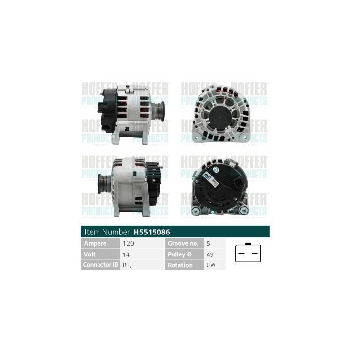 Kintamosios srovės generatorius HOFFER H5515086