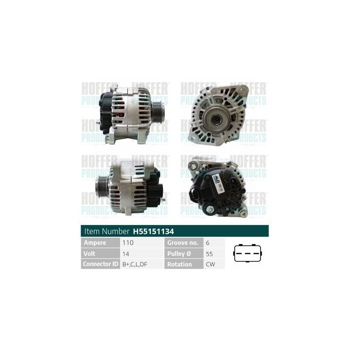 Kintamosios srovės generatorius HOFFER H55151134