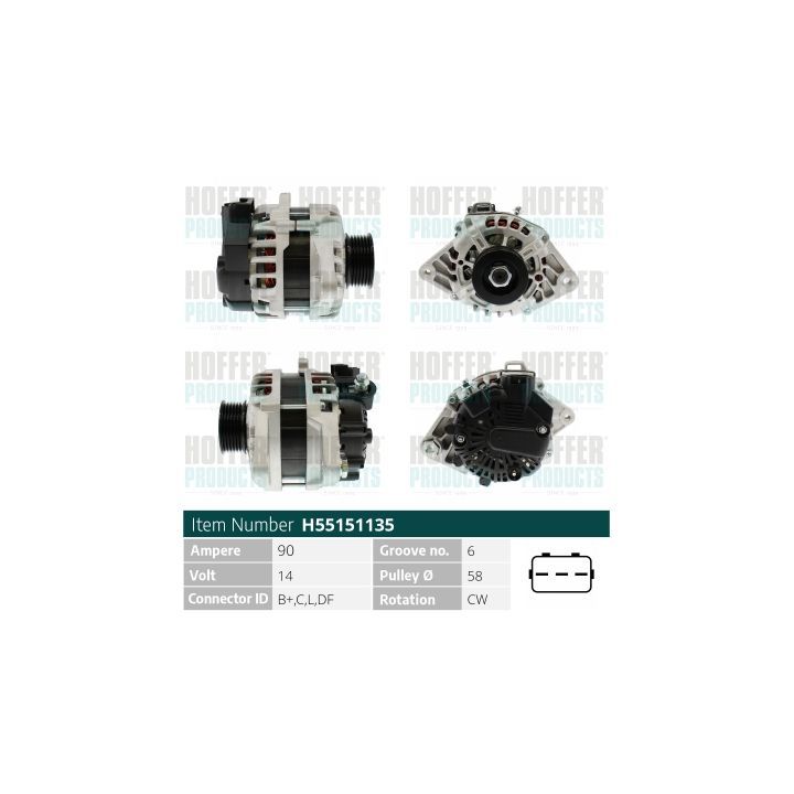 Kintamosios srovės generatorius HOFFER H55151135