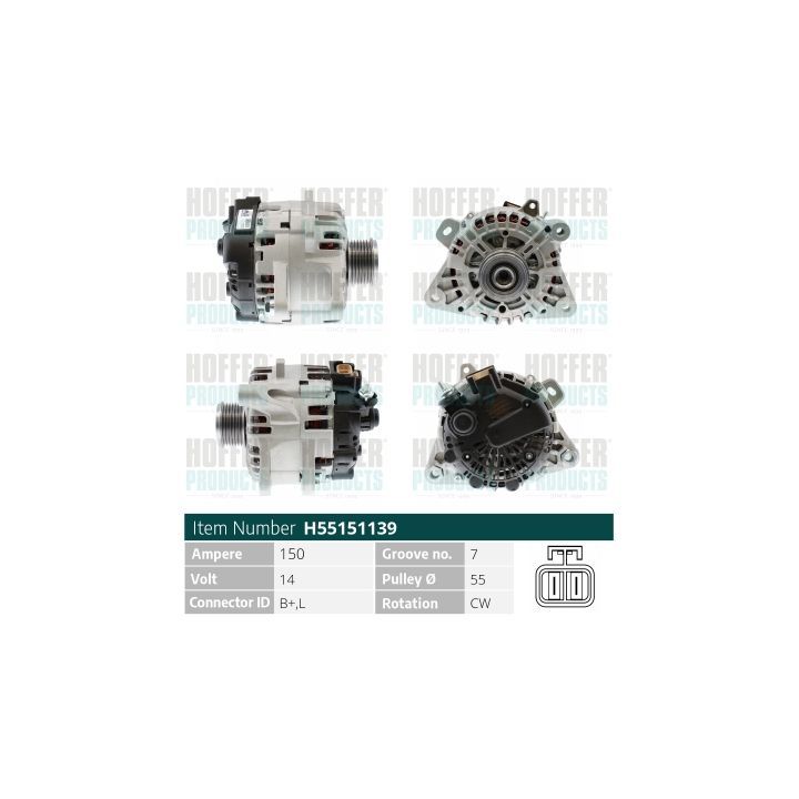 Kintamosios srovės generatorius HOFFER H55151139
